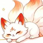 小狐狸啃鸡腿头像
