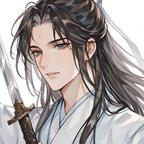 白衣玄发少年郎头像