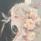 蝴蝶爱花美人头像