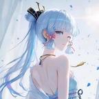 雪衣蓝眸头像