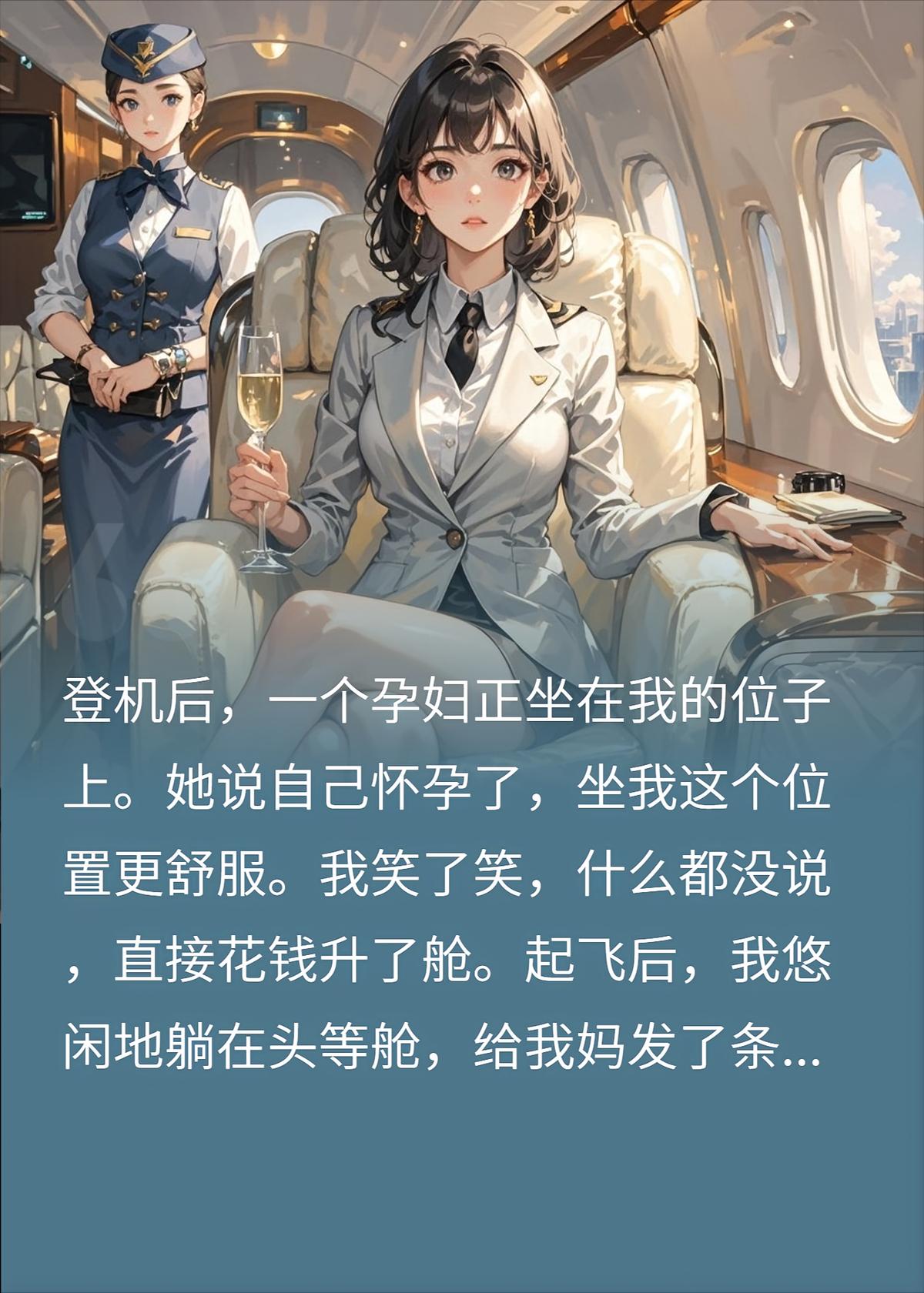 我升舱后，哥和孕妇在经济舱身败名裂