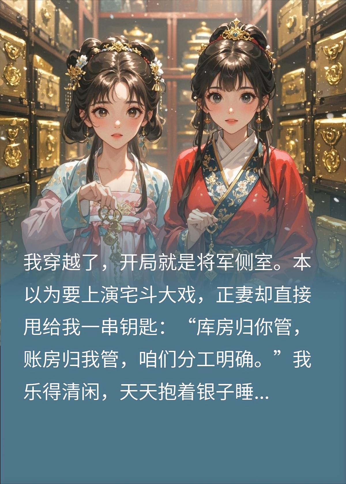 穿成将军侧室后，联手正妻掏空夫家