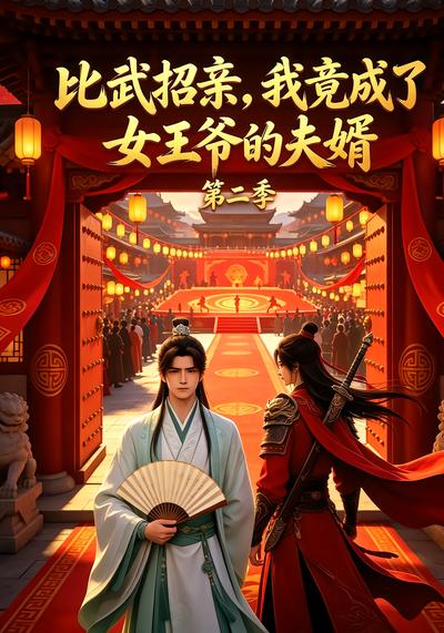 漫剧《比武招亲，我竟成了女王爷的夫婿第二季》海报