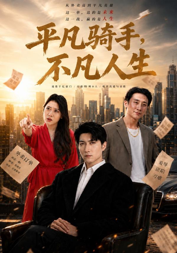 短剧《平凡骑手，不凡人生》海报