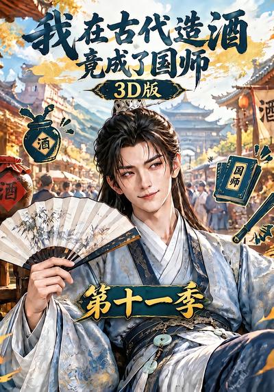 漫剧《我在古代造酒竟成了国师3D版第十一季》海报