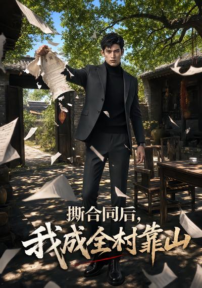 短剧撕合同后，我成全村靠山海报
