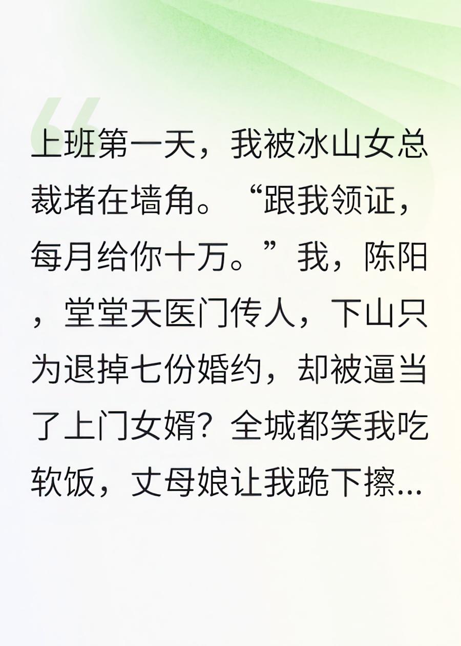 下山当保安，我被美女总裁逼着领了证