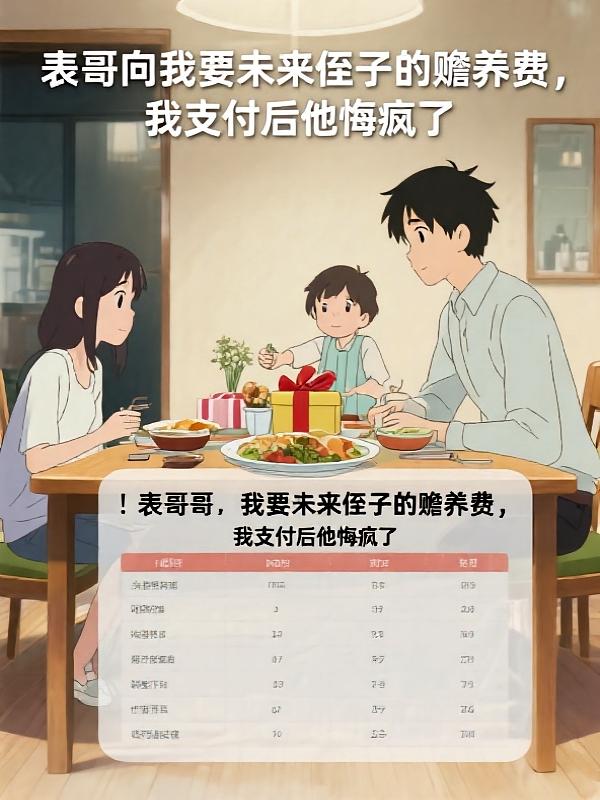 表哥向我要未来侄子的赡养费，我支付后他悔疯了