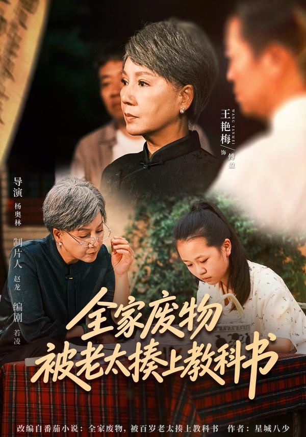 短剧《全家废物被老太揍上教科书》海报