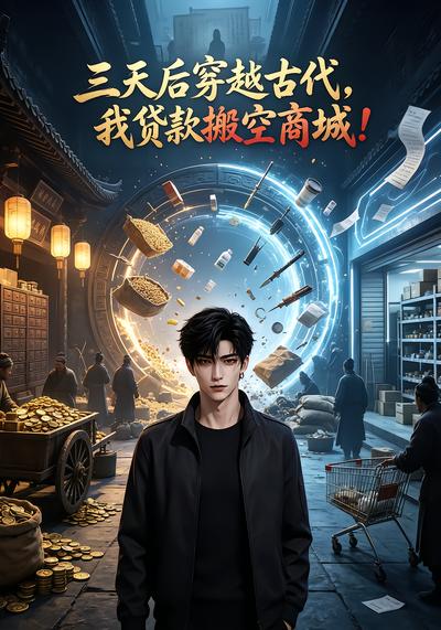 三天后穿越古代，我贷款搬空商城！封面