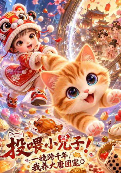 投喂小兕子！一鏡跨千年，我養大唐團寵