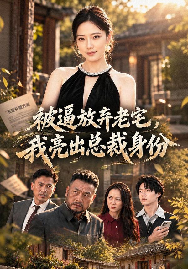 短剧《被逼放弃老宅，我亮出总裁身份》海报