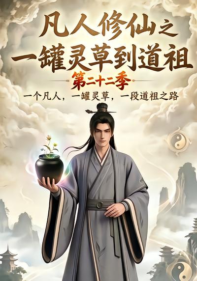 漫剧《凡人修仙之一罐灵草到道祖第二十二季》海报