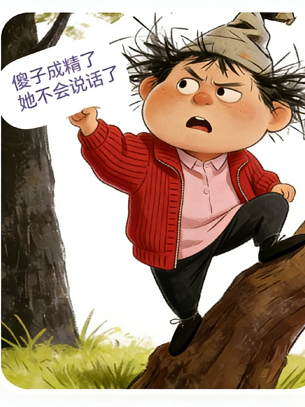 傻子成精了，她不会说话了