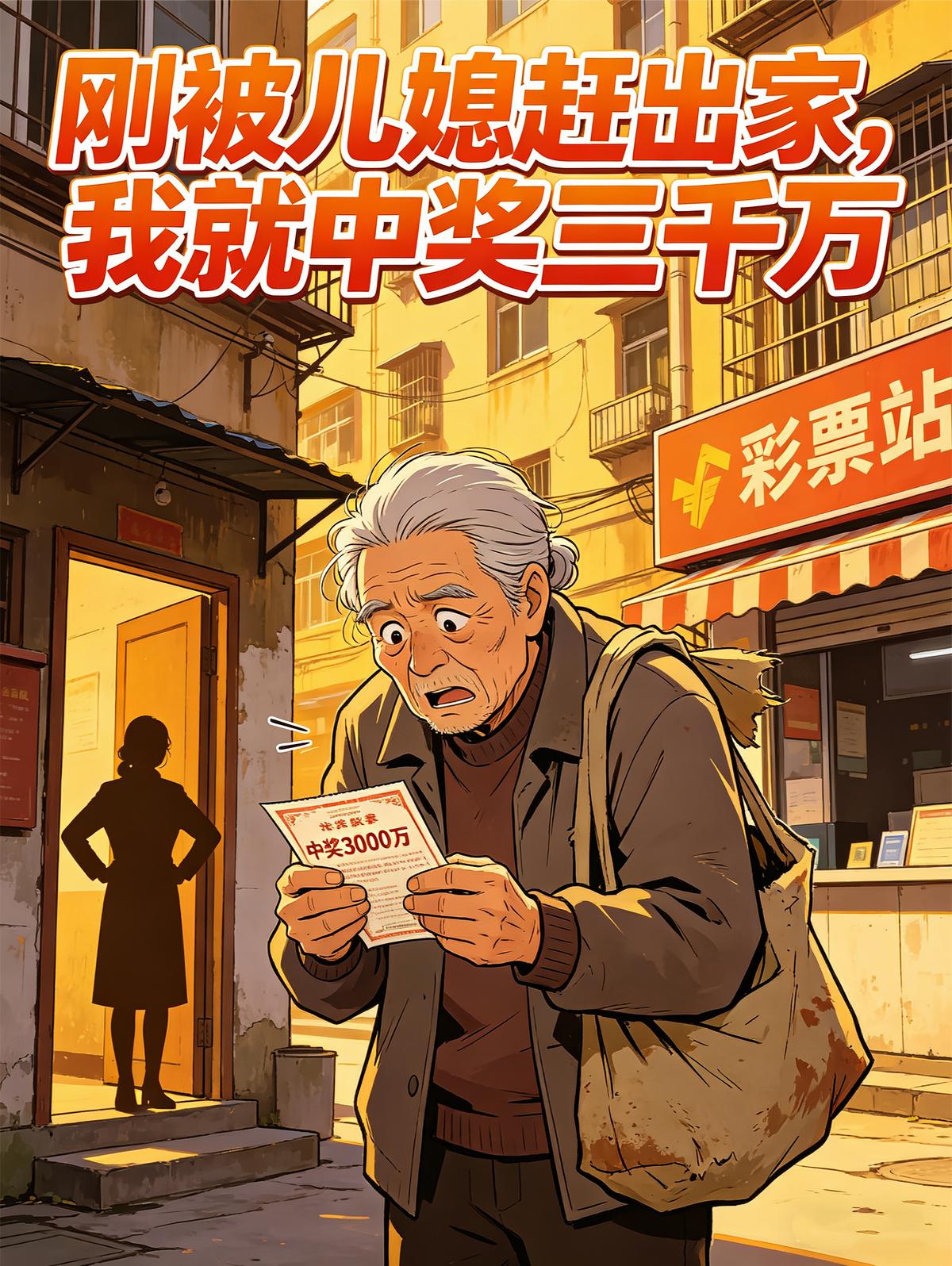 刚被儿媳赶出家，我就中奖三千万