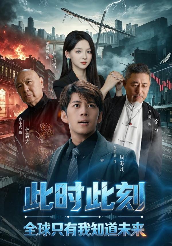 短剧《此时此刻，全球只有我知道未来》海报