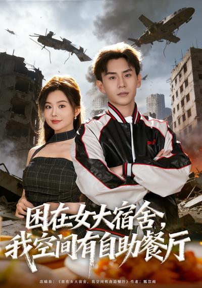 困在女大宿舍，我空间有自助餐厅