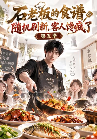漫剧《石老板的食谱随机刷新，食客馋疯了第五季》海报