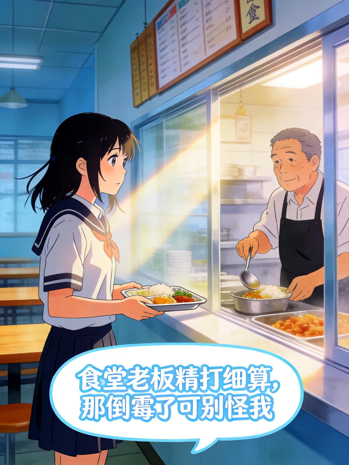 食堂老板精打细算，那倒霉了可别怪我