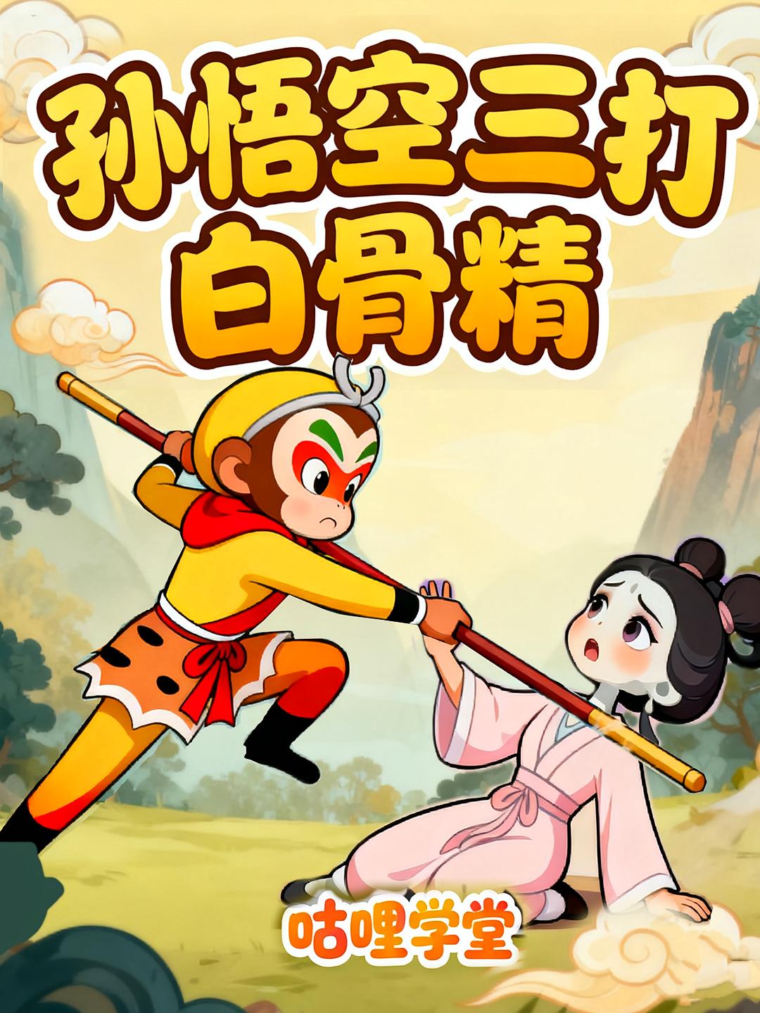 孙悟空三打白骨精，西游记儿童版