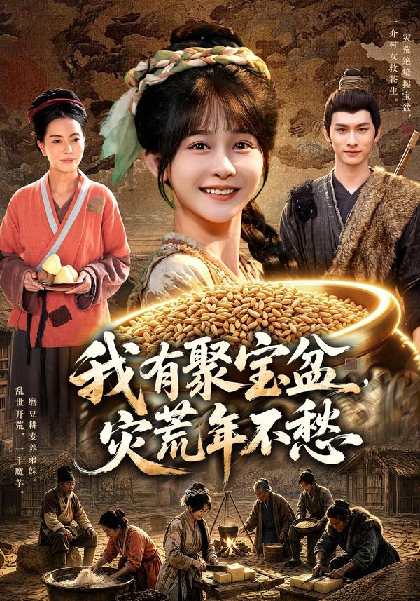 短剧《我有聚宝盆，灾荒年不愁》海报