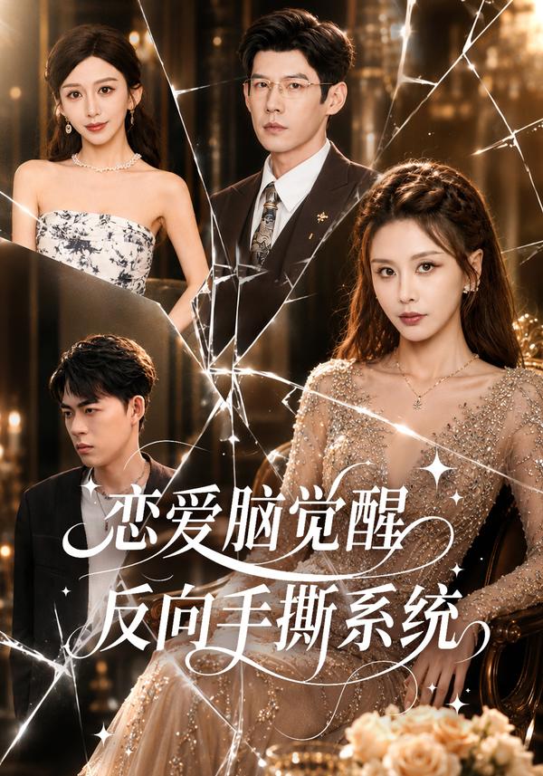 短剧恋爱脑觉醒，反向手撕系统海报
