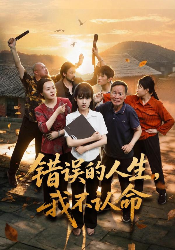 短剧《错误的人生，我不认命》海报