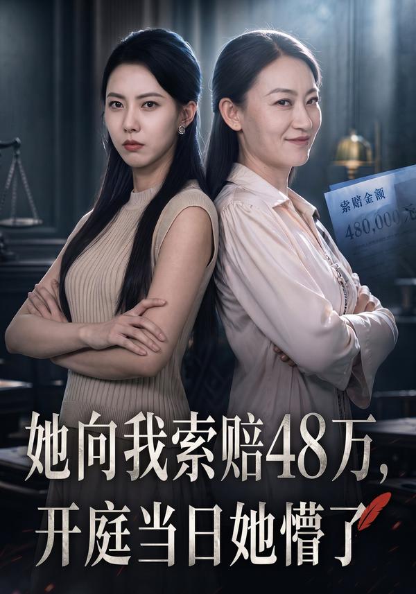 短剧《她向我索赔48万，开庭当日她懵了》海报