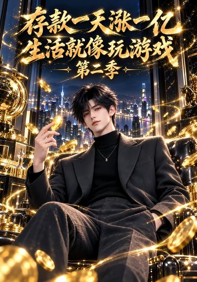 漫剧《存款一天涨一亿，生活就像玩游戏第二季》海报