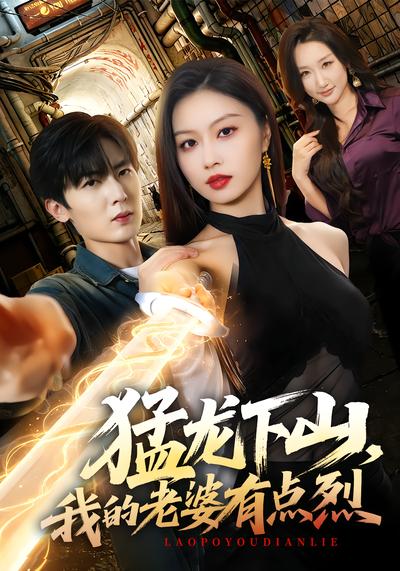 短剧《猛龙下山，我的老婆有点烈》海报