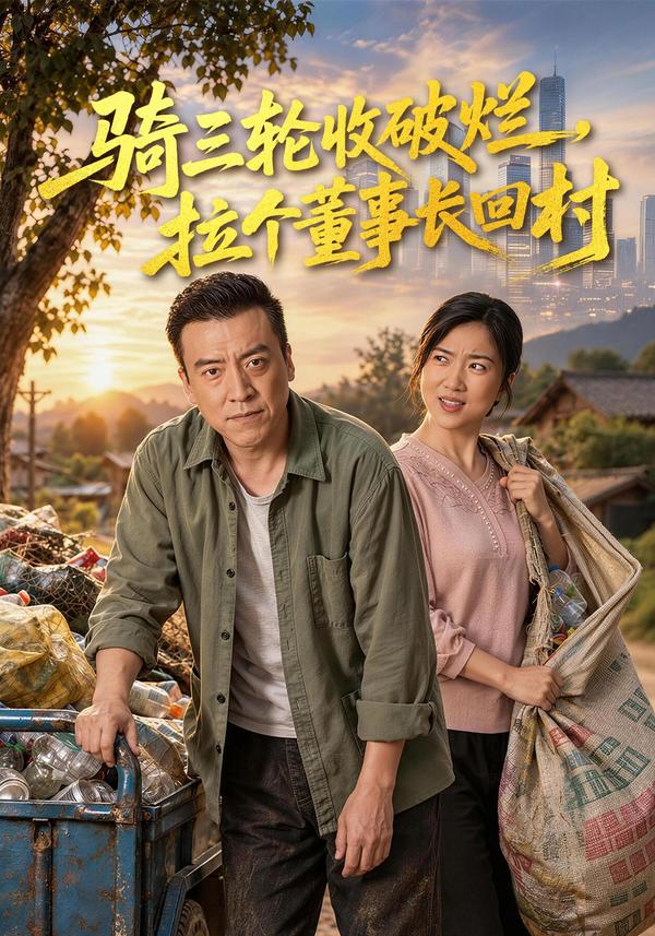 短剧《骑三轮收破烂，拉个董事长回村》海报