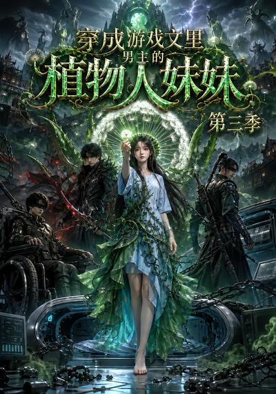 漫剧《穿成游戏文里男主的植物人妹妹第三季》海报