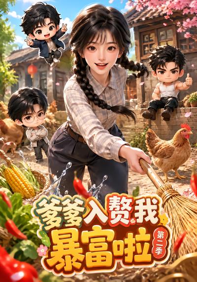 漫剧《爹爹入赘我暴富啦第二季》海报