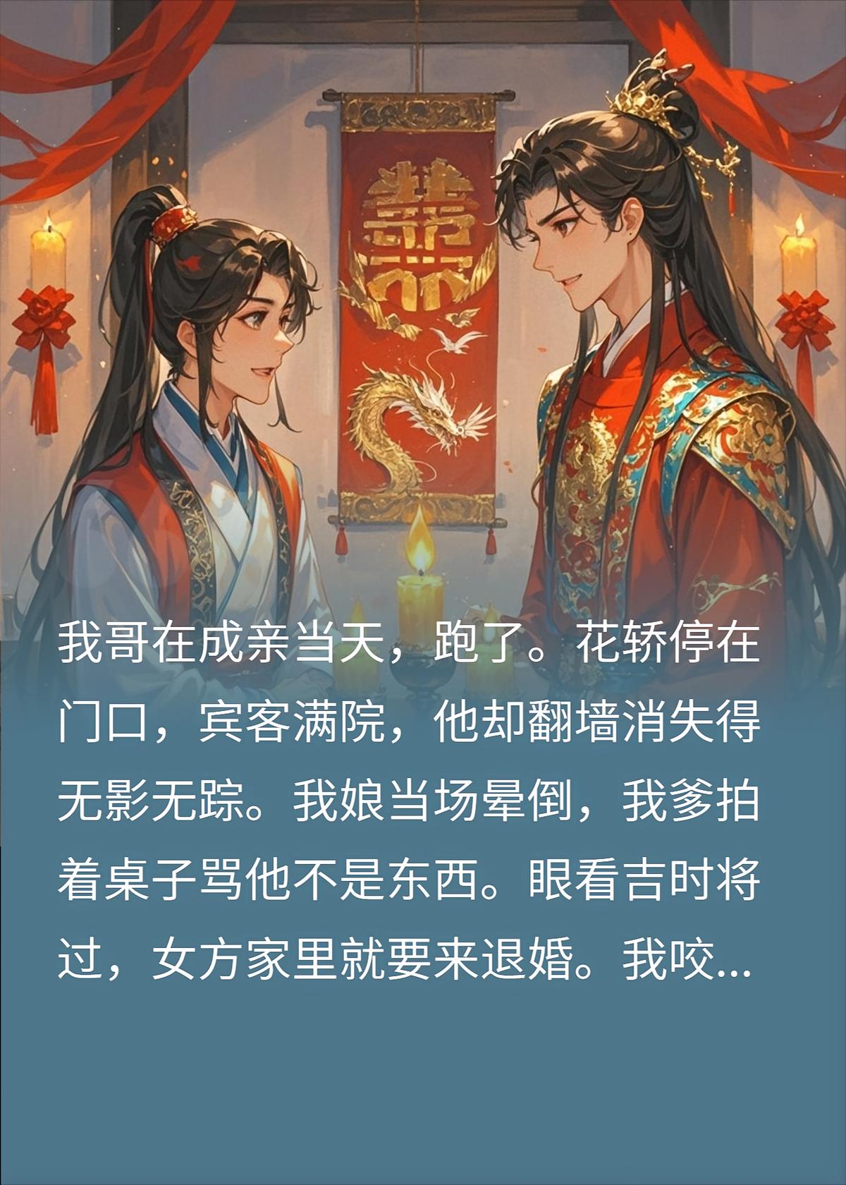 代兄成亲，新娘竟是个男人?我当场傻眼