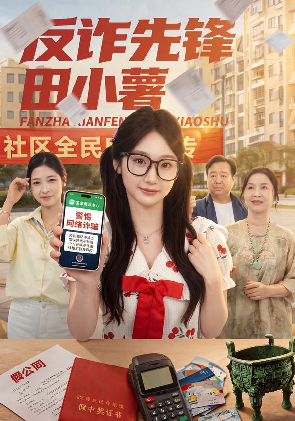 短剧《反诈先锋田小薯》海报