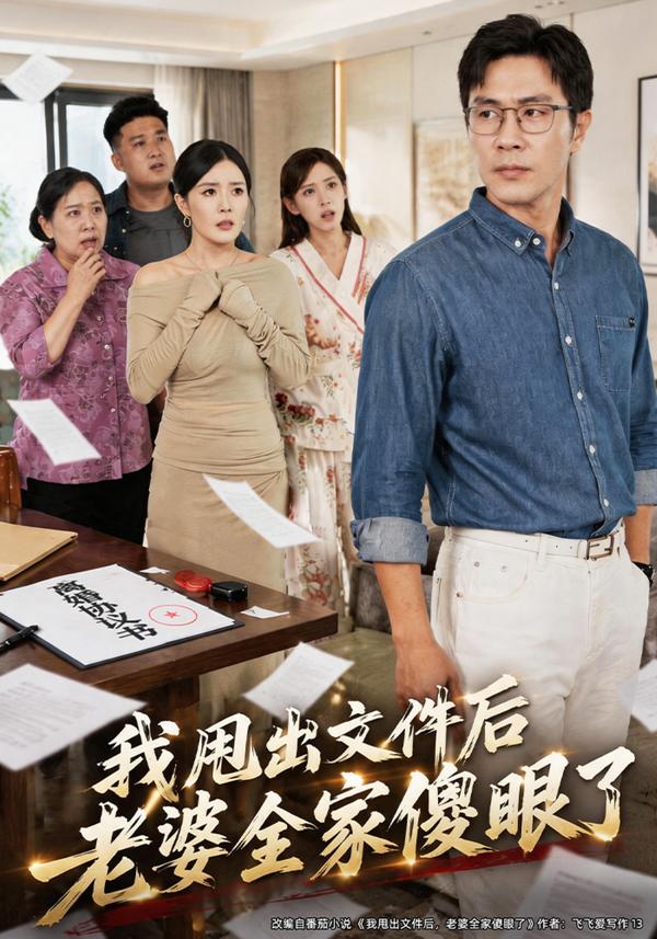 短剧《我甩出文件后老婆全家傻眼了》海报