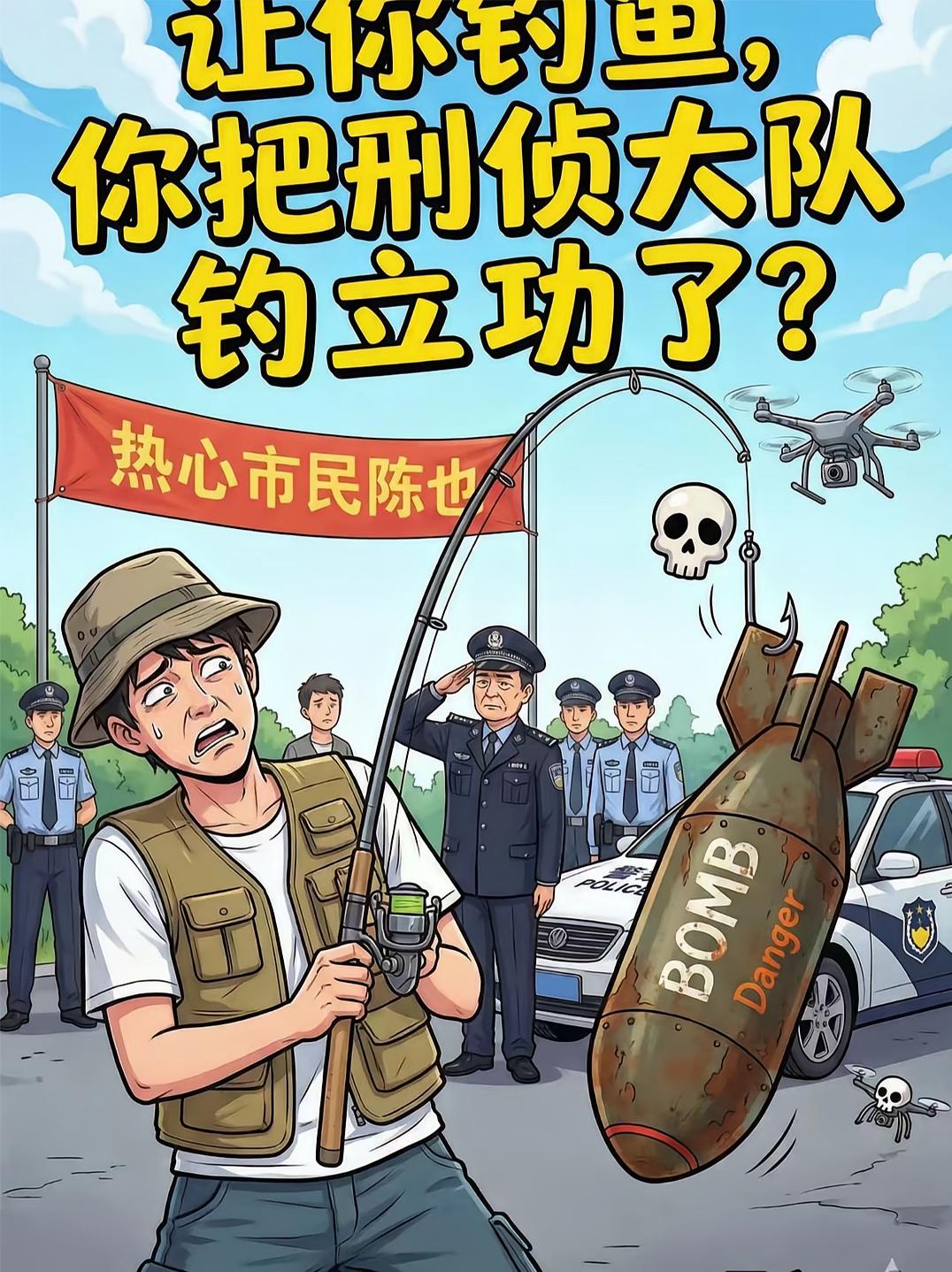 让你钓鱼，你把刑侦大队钓立功了
