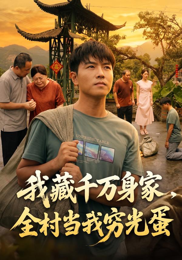 短剧《我藏千万身家，全村当我穷光蛋》海报