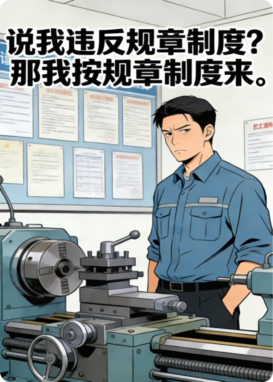 说我违反规章制度？那我按规章制度来。