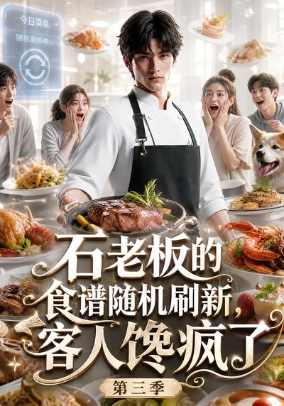 漫剧《石老板的食谱随机刷新，客人馋疯了第三季》海报