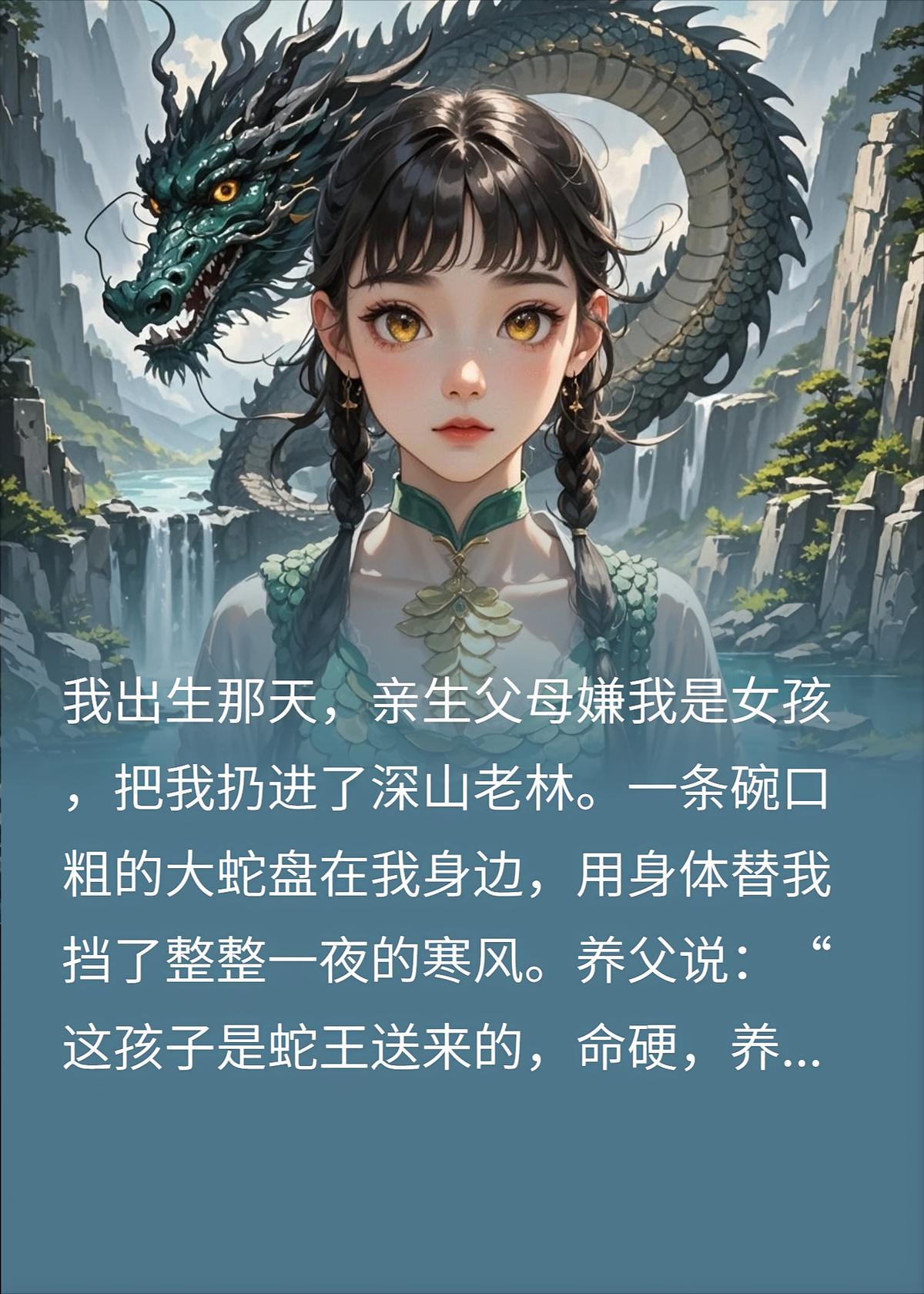 女婴被弃幸得蛇救，二十岁蛇王现身逼她报恩以身相许