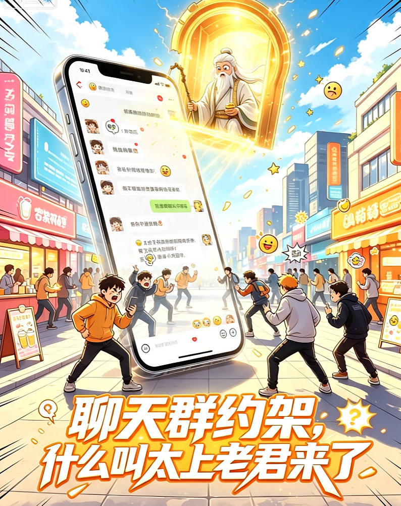 聊天群约架，什么叫太上老君来了