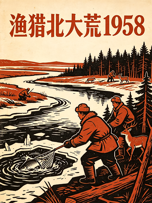 渔猎北大荒1958