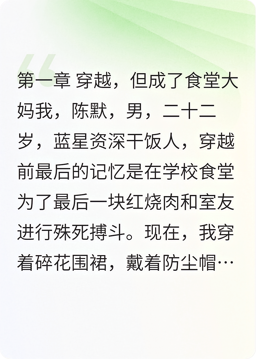 我，修仙界食堂大妈，把全宗迪化了