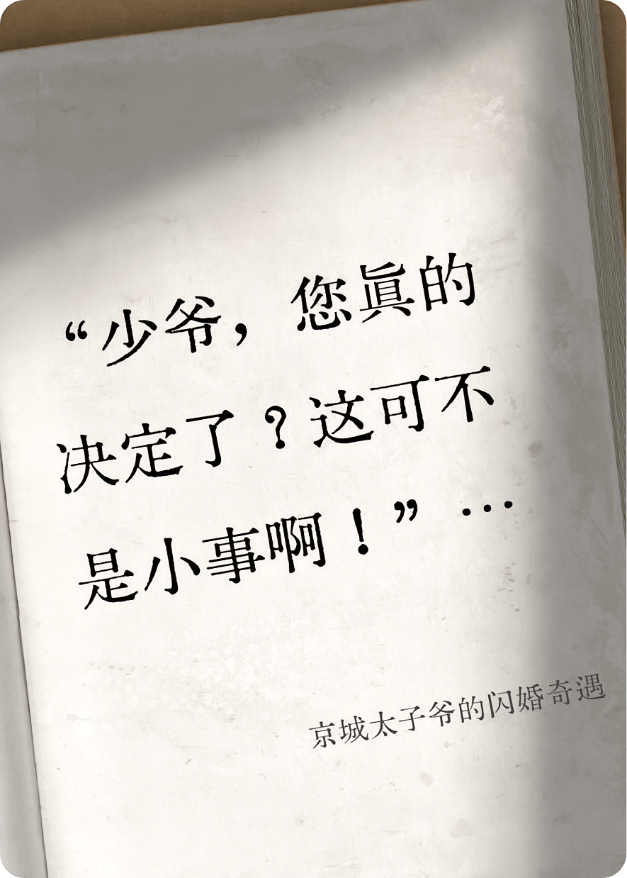 京城太子爷的闪婚奇遇