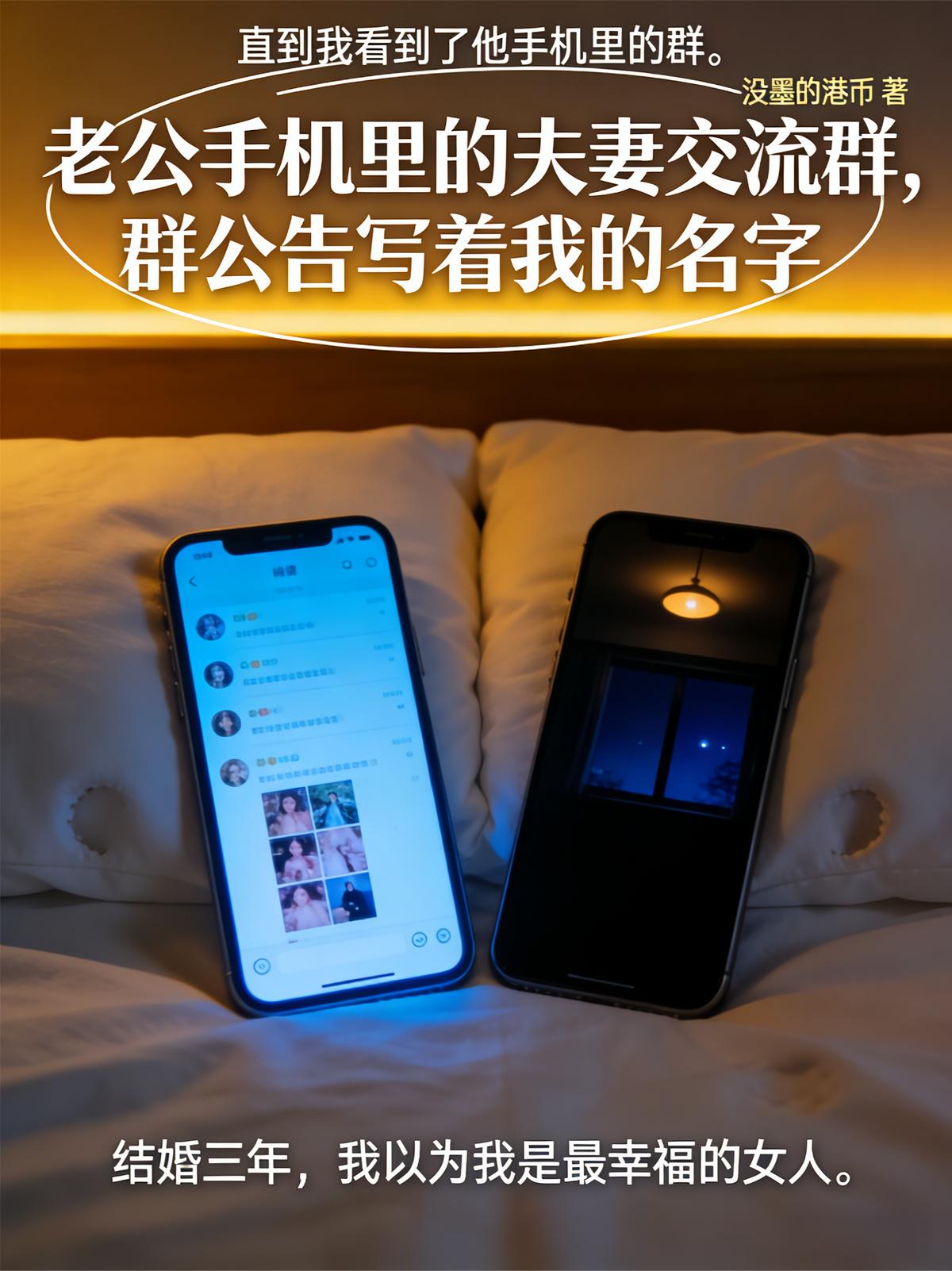 老公手机里的夫妻交流群，群公告写着我的名字