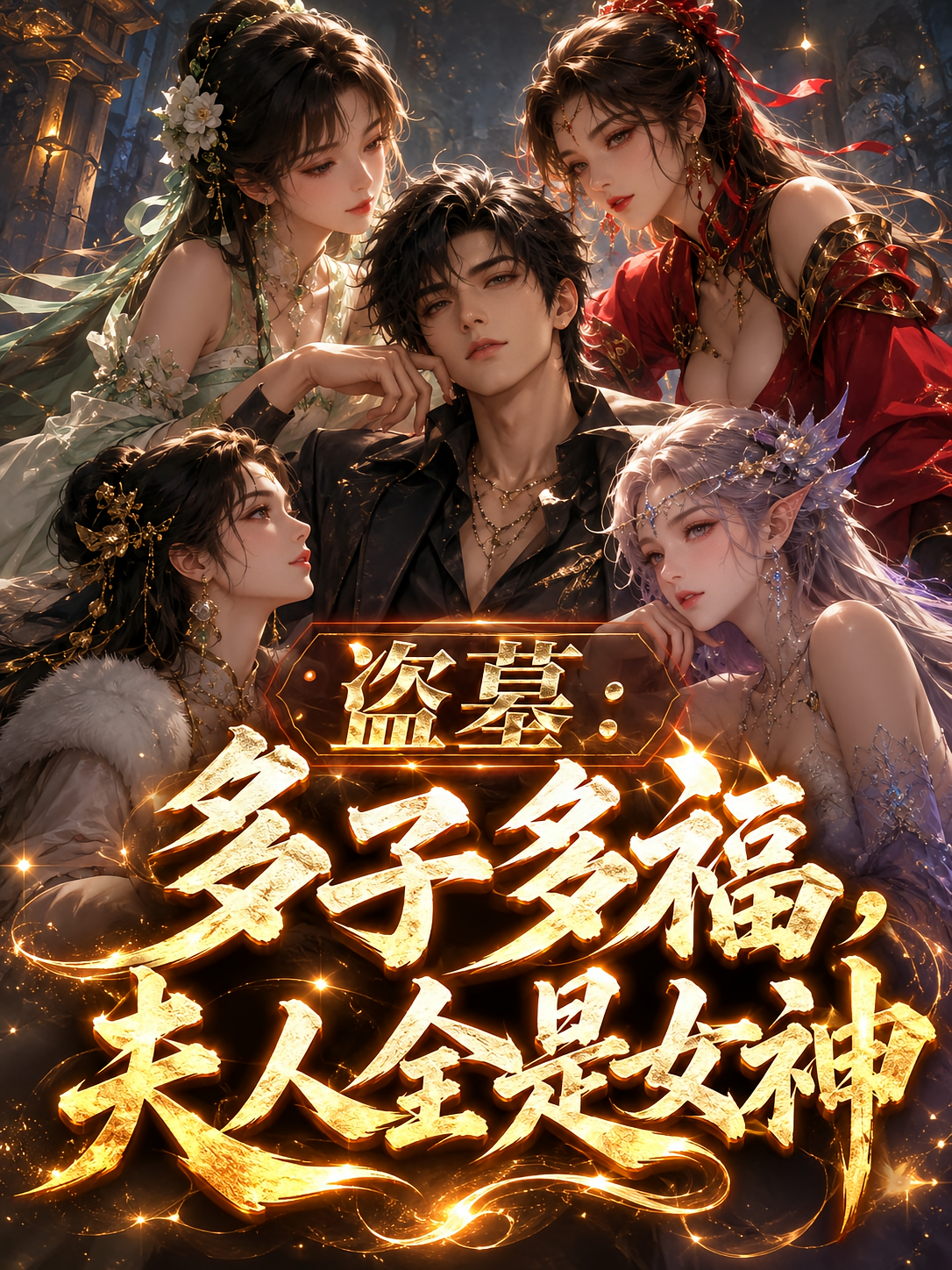 盗墓：多子多福，夫人全是女神