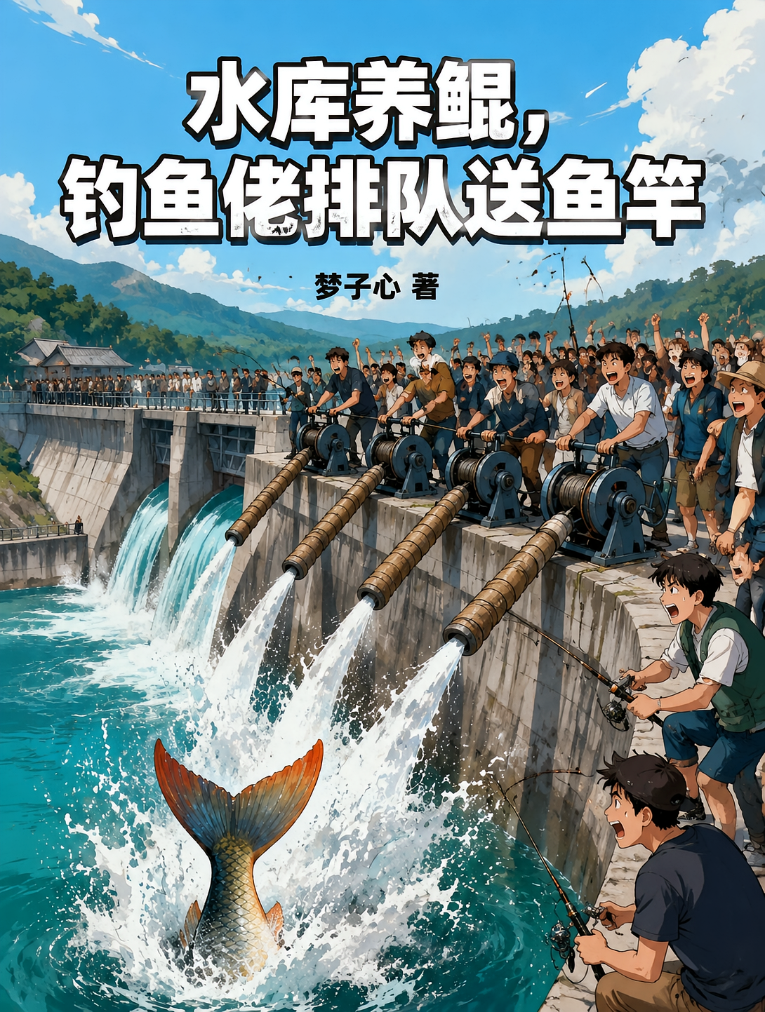 水库养鲲，钓鱼佬排队送鱼竿