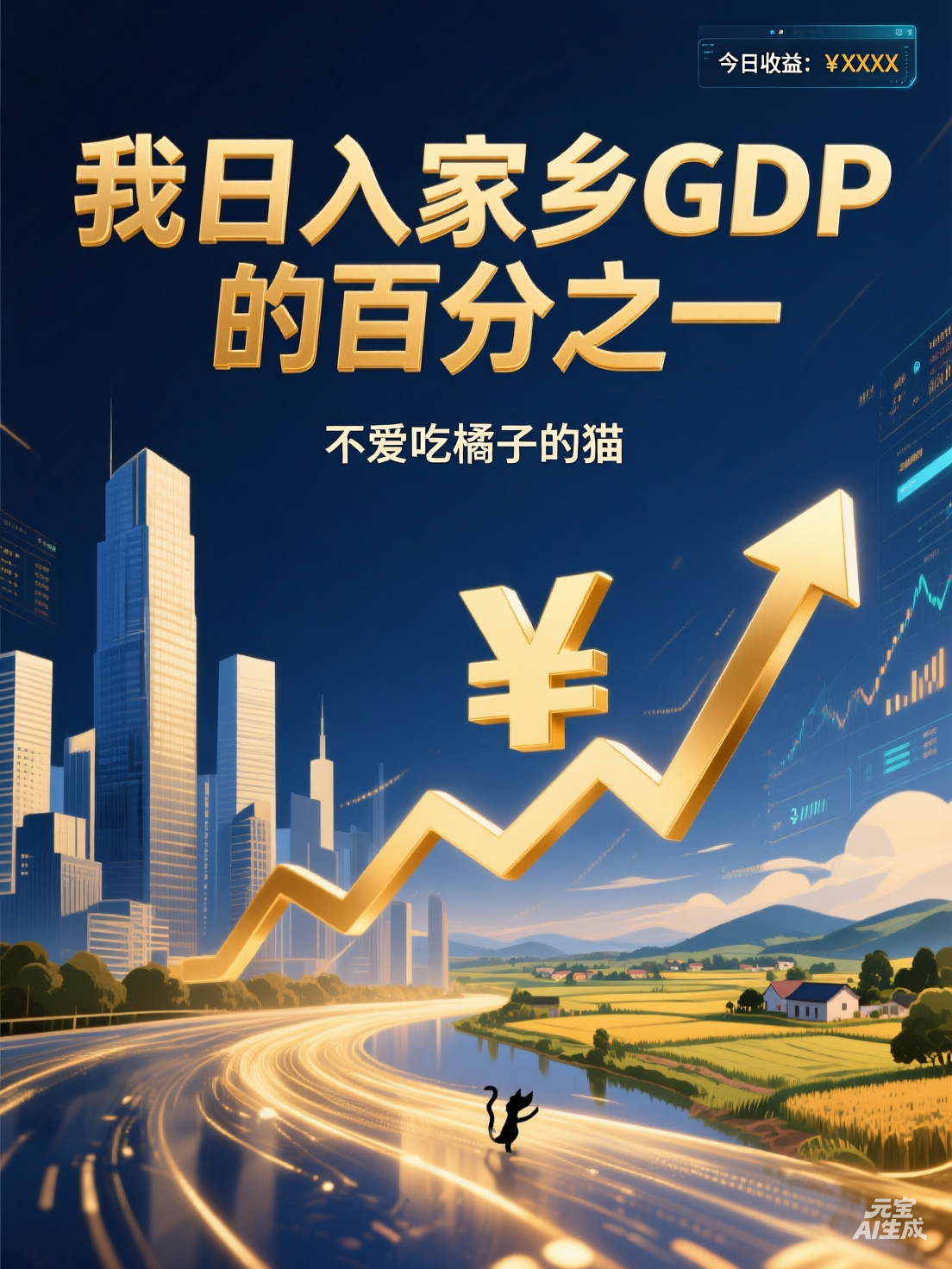 我日入家乡GDP的百分之一