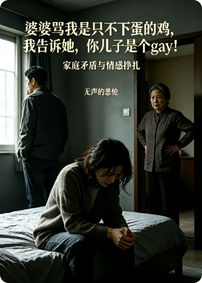 婆婆骂我是只不下蛋的鸡，我告诉她你儿子是个gay！